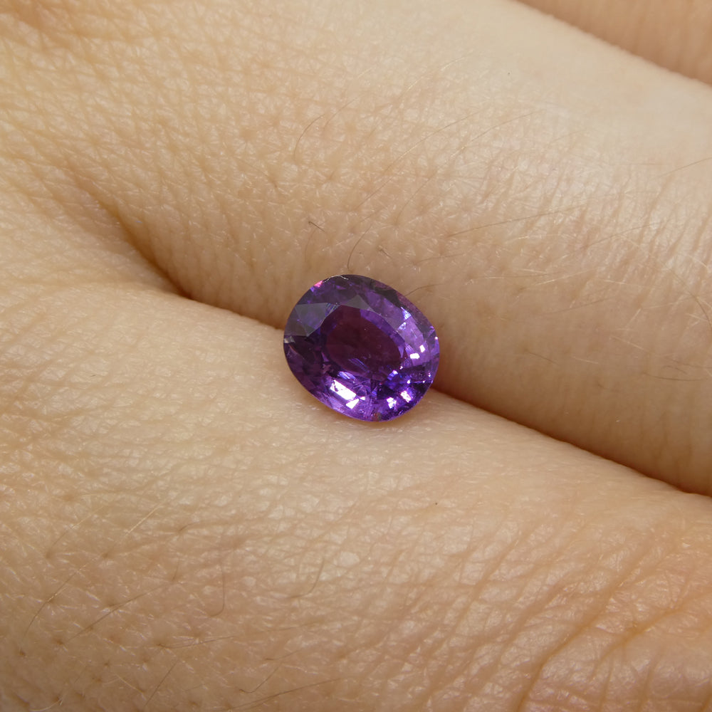 0.96ct Cushion Purple Sapphire from East Africa, Unheated - Skyjems Wholesale Gemstones