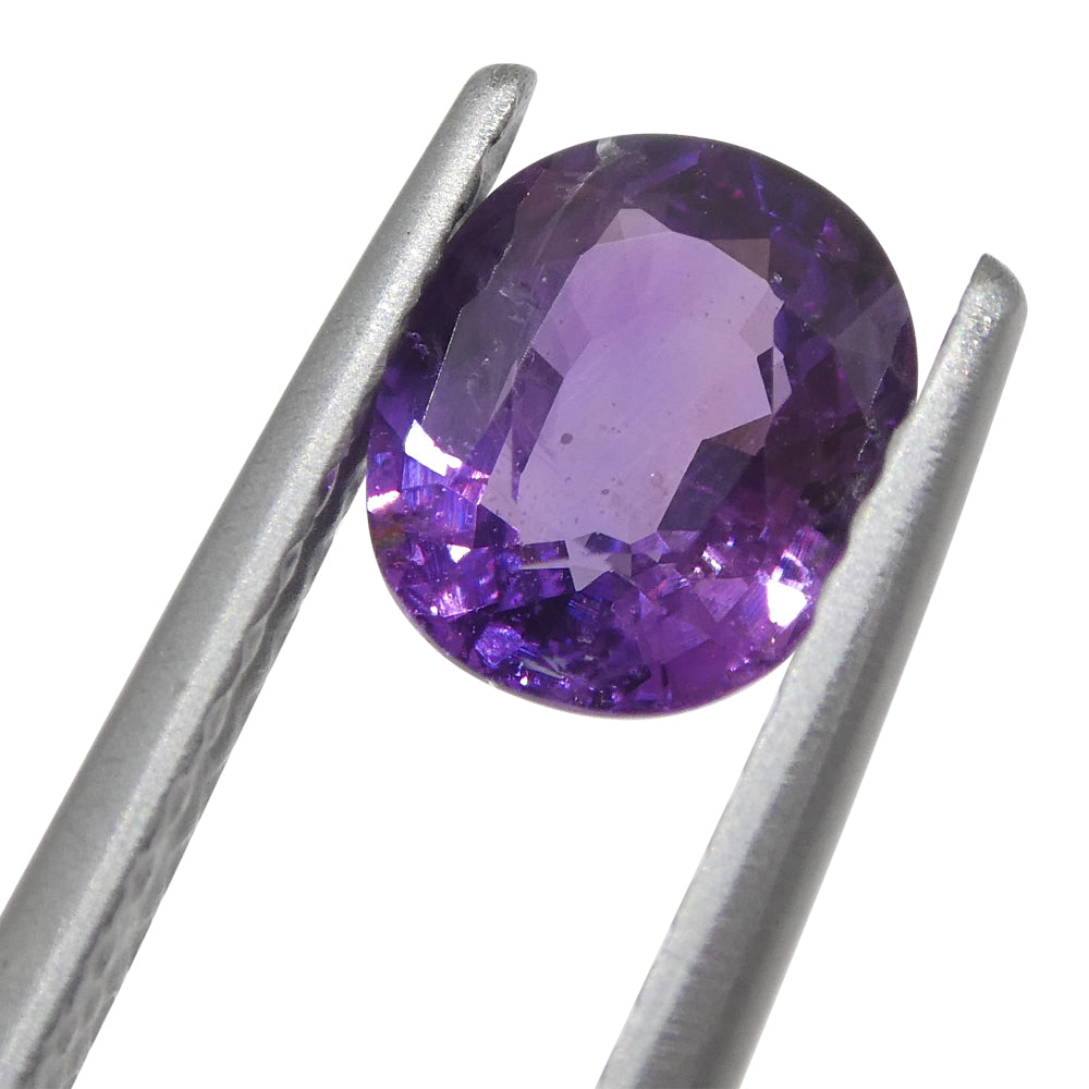 0.96ct Cushion Purple Sapphire from East Africa, Unheated - Skyjems Wholesale Gemstones