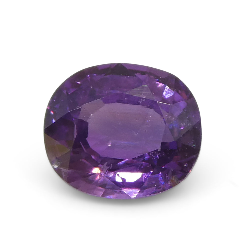 0.96ct Cushion Purple Sapphire from East Africa, Unheated - Skyjems Wholesale Gemstones