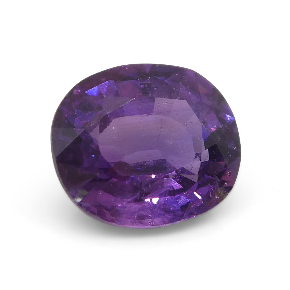 0.96ct Cushion Purple Sapphire from East Africa, Unheated - Skyjems Wholesale Gemstones
