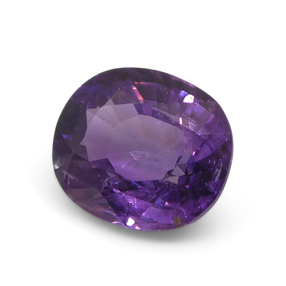 0.96ct Cushion Purple Sapphire from East Africa, Unheated - Skyjems Wholesale Gemstones