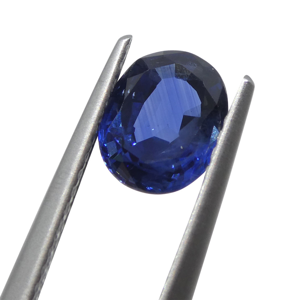1.35ct Nigerian Blue Cushion Sapphire, premium heated gemstone from SkyJems Canadian gem specialists