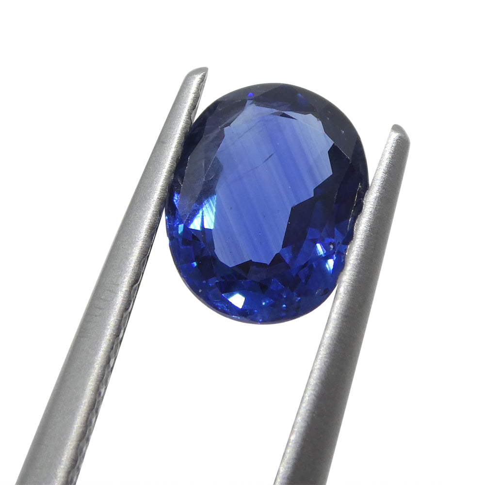 1.35ct Nigerian Blue Cushion Sapphire, premium heated gemstone from SkyJems Canadian gem specialists