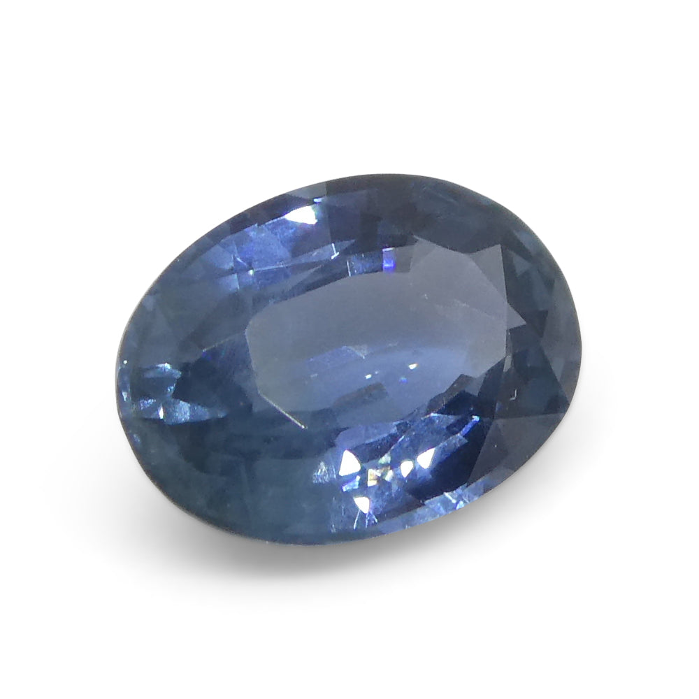 0.87ct Blue Oval Sapphire from Thailand, premium heated gemstone by SkyJems Canadian gem specialists