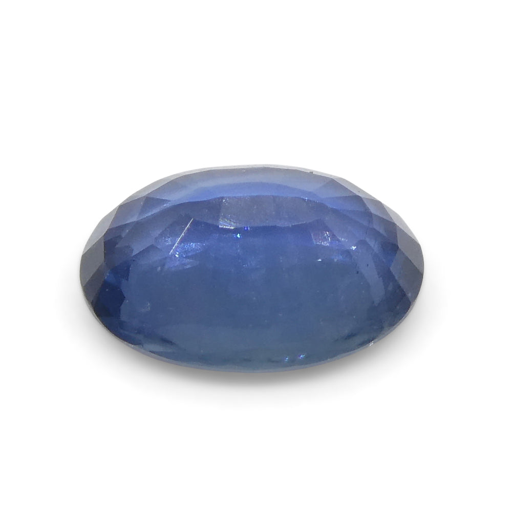 0.9ct Oval Blue Sapphire from Thailand, premium heated gemstone by SkyJems, classic blue corundum in modified step cut