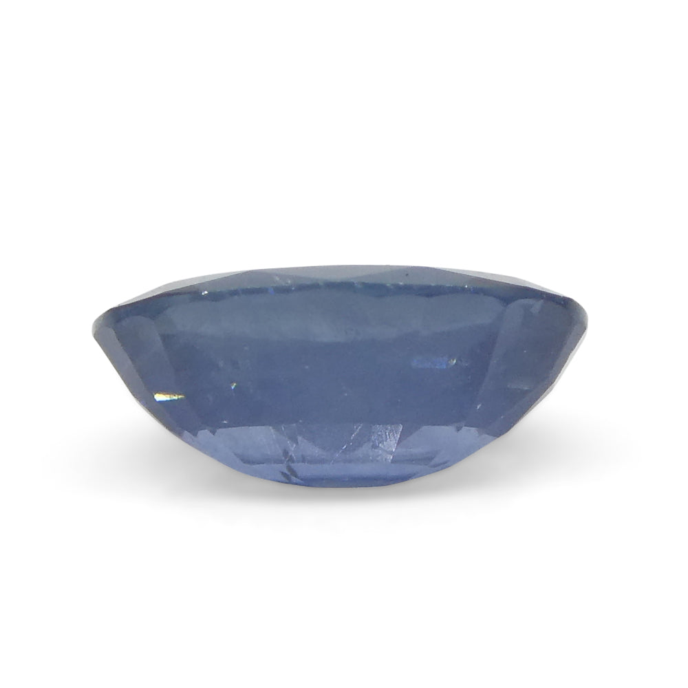 0.9ct Oval Blue Sapphire from Thailand, premium heated gemstone by SkyJems, classic blue corundum in modified step cut