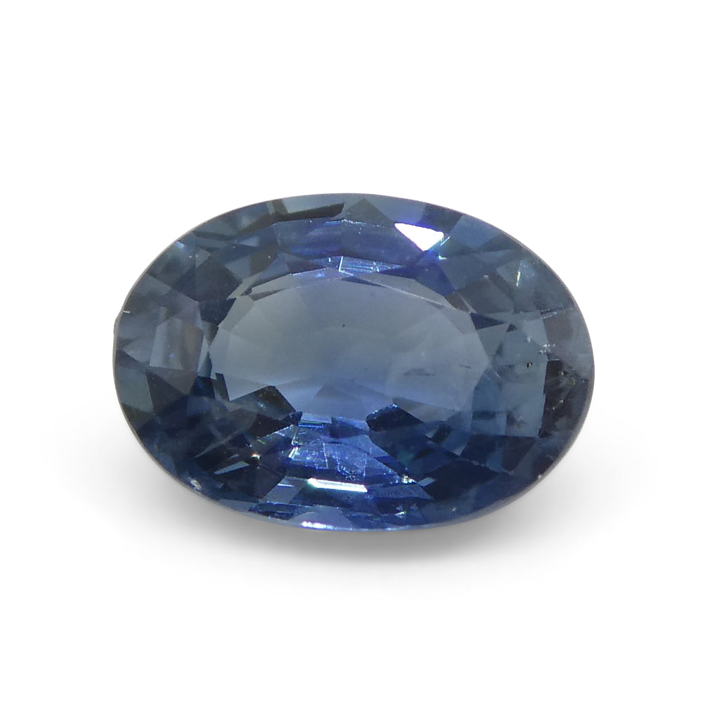 0.91ct Oval Blue Sapphire from Thailand, heated gemstone by SkyJems - premium blue corundum in classic modified step cut