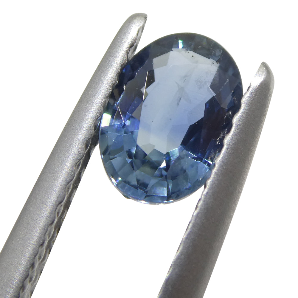 0.91ct Oval Blue Sapphire from Thailand, heated gemstone by SkyJems - premium blue corundum in modified step cut