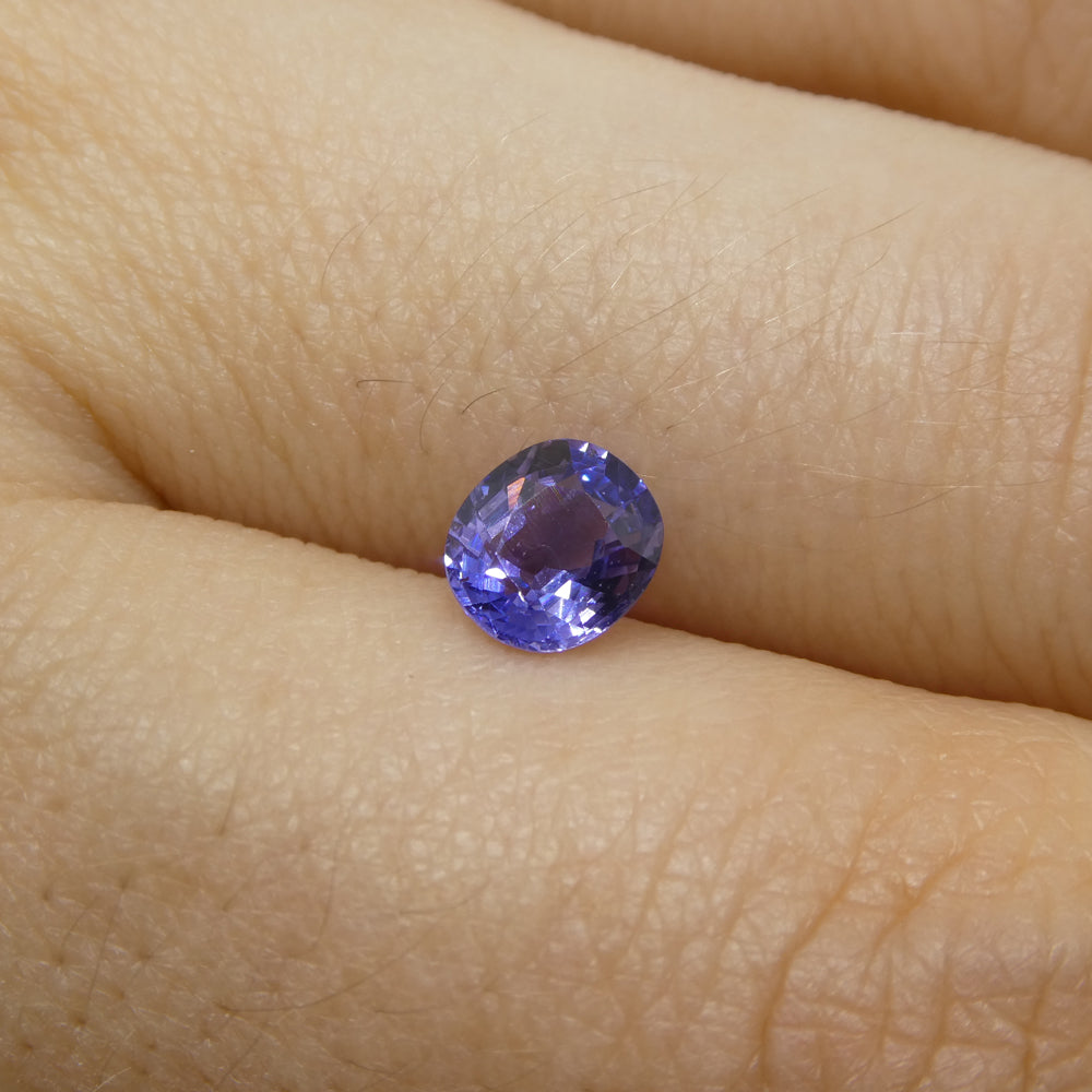 0.89ct Cushion Blue Sapphire from East Africa, Unheated - Skyjems Wholesale Gemstones