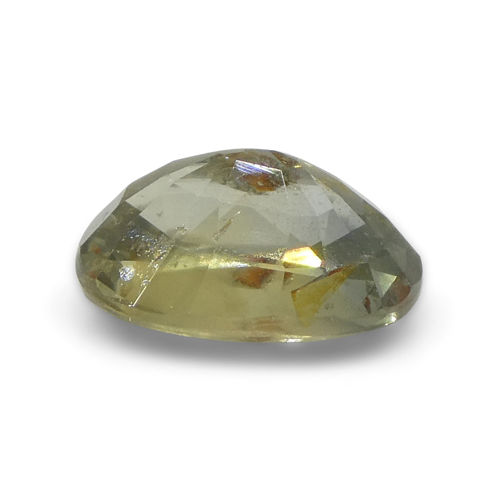 2.61ct Oval Green Sapphire from Tanzania, unheated natural gemstone by SkyJems Canadian gem specialists