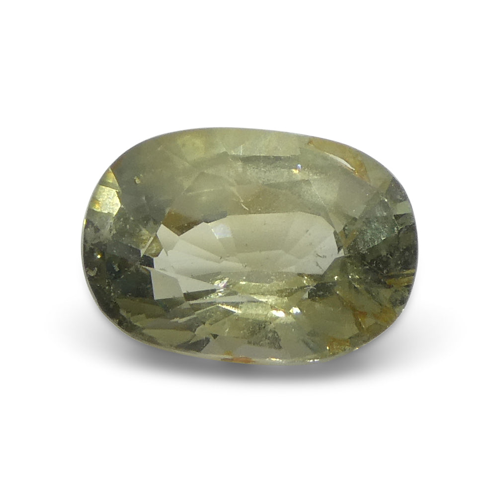 2.61ct Oval Green Sapphire from Tanzania, unheated natural gemstone by SkyJems Canadian gem specialists