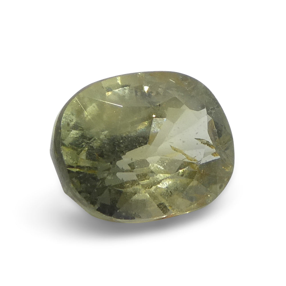 2.61ct Oval Green Sapphire from Tanzania, unheated natural gemstone by SkyJems Canadian gem specialists
