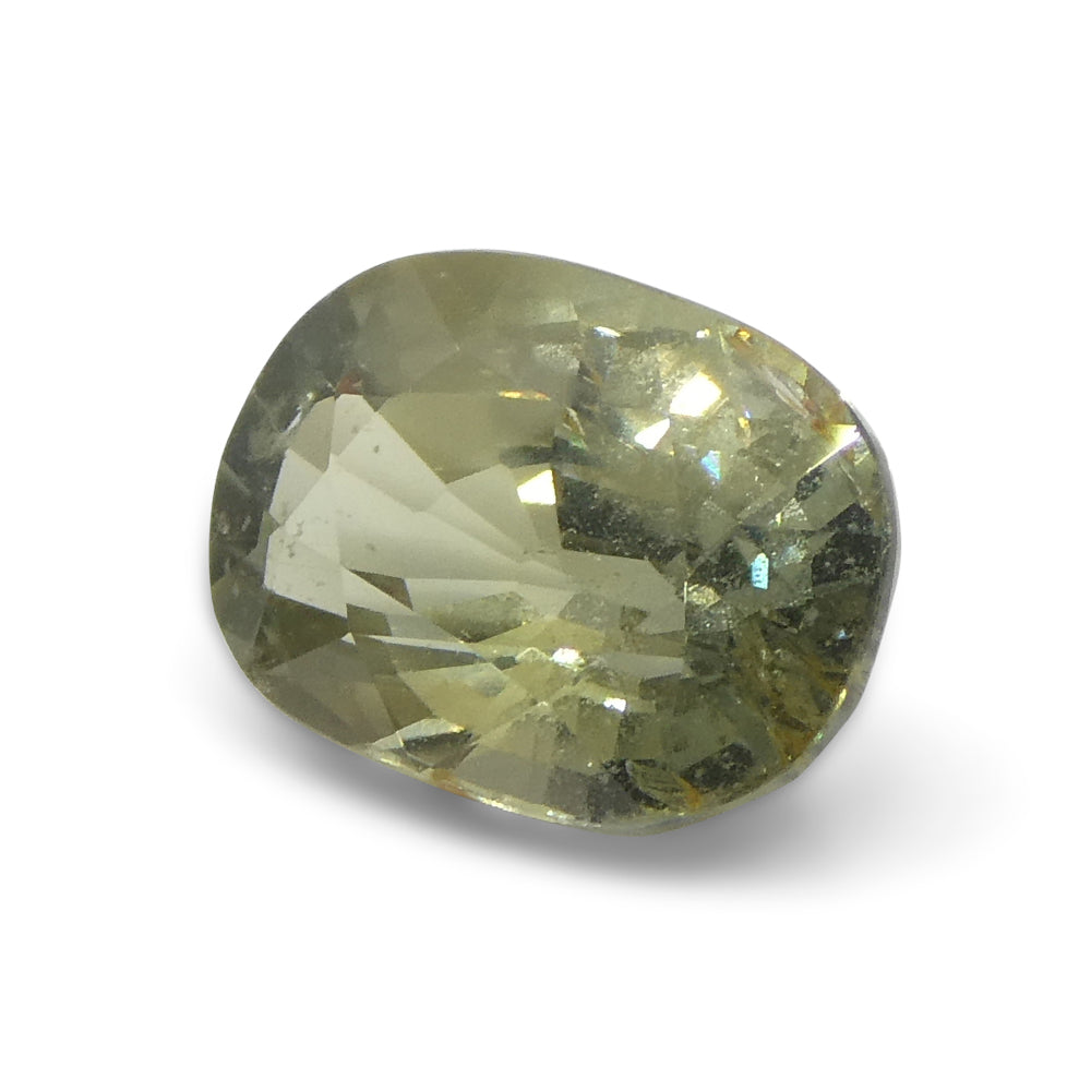2.61ct Oval Green Sapphire from Tanzania, unheated natural gemstone by SkyJems, premium Canadian colored gem specialists