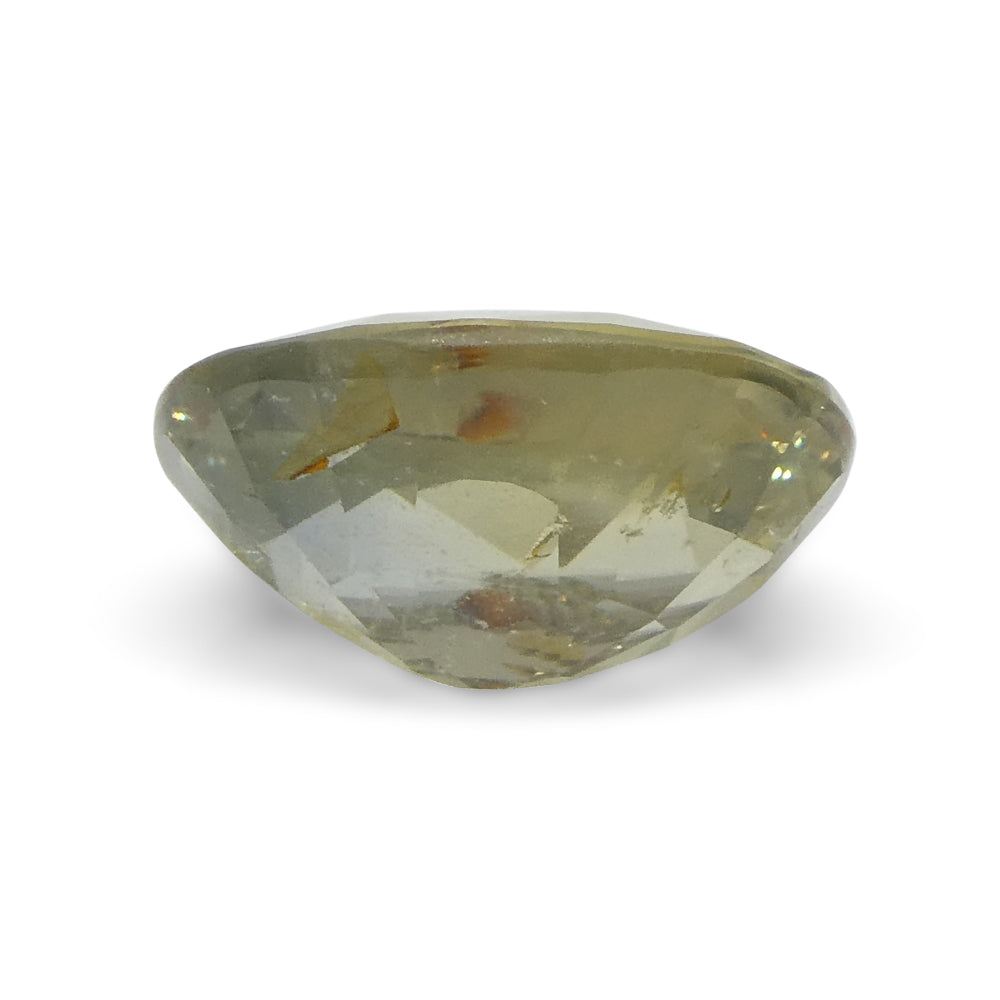 2.61ct Oval Green Sapphire from Tanzania, unheated natural gemstone by SkyJems, premium Canadian colored gem specialists