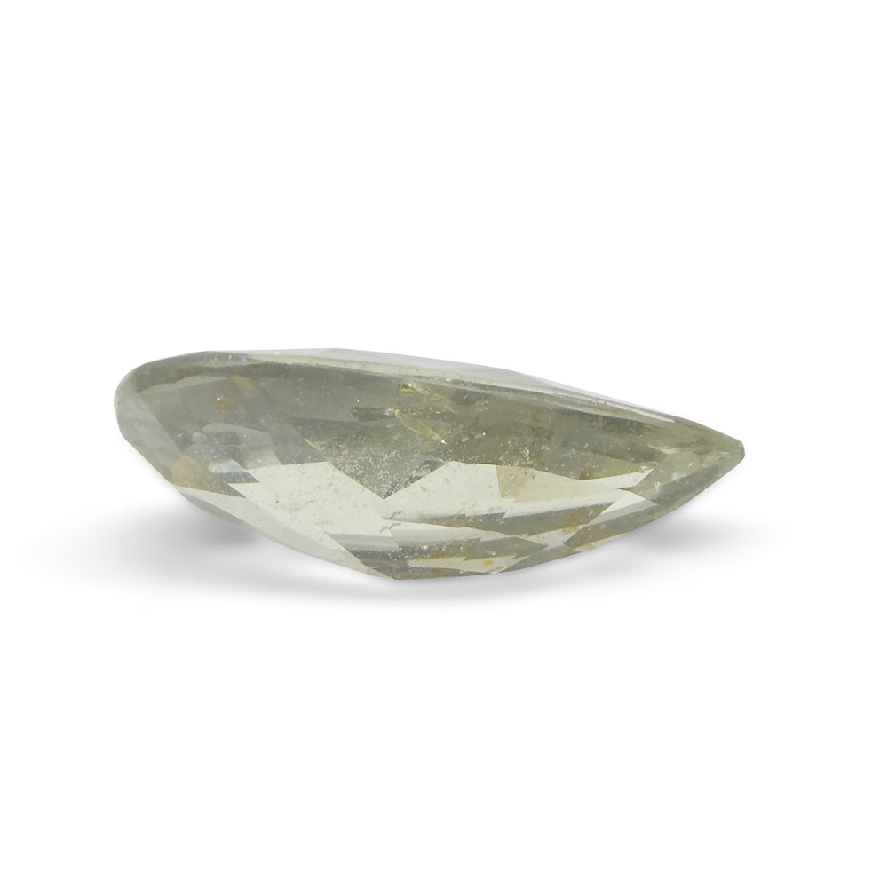 2.95ct Tanzanian Green Sapphire, Pear Cut Unheated Gemstone from SkyJems' Rare Colored Stone Collection