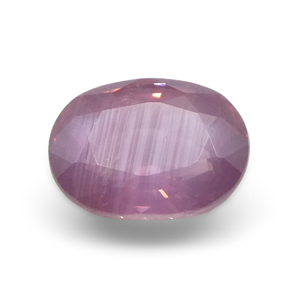 Sapphire 1.17 cts 6.66 x 5.16 x 3.45 Oval Very Slightly Orangish/Purplish Pink $710