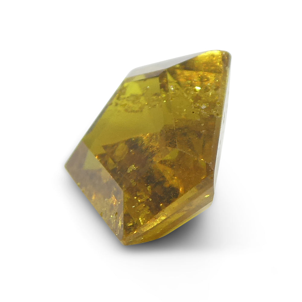 3.11ct Shield Greenish Yellow Sapphire from Umba, Tanzania - Skyjems Wholesale Gemstones