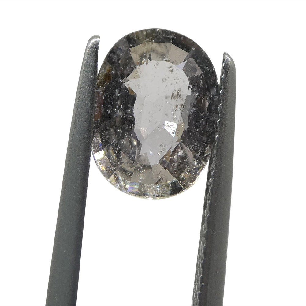 2.58ct Oval Grey Sapphire from Umba, Tanzania - Unheated Natural Gemstone by SkyJems Canadian Gem Experts