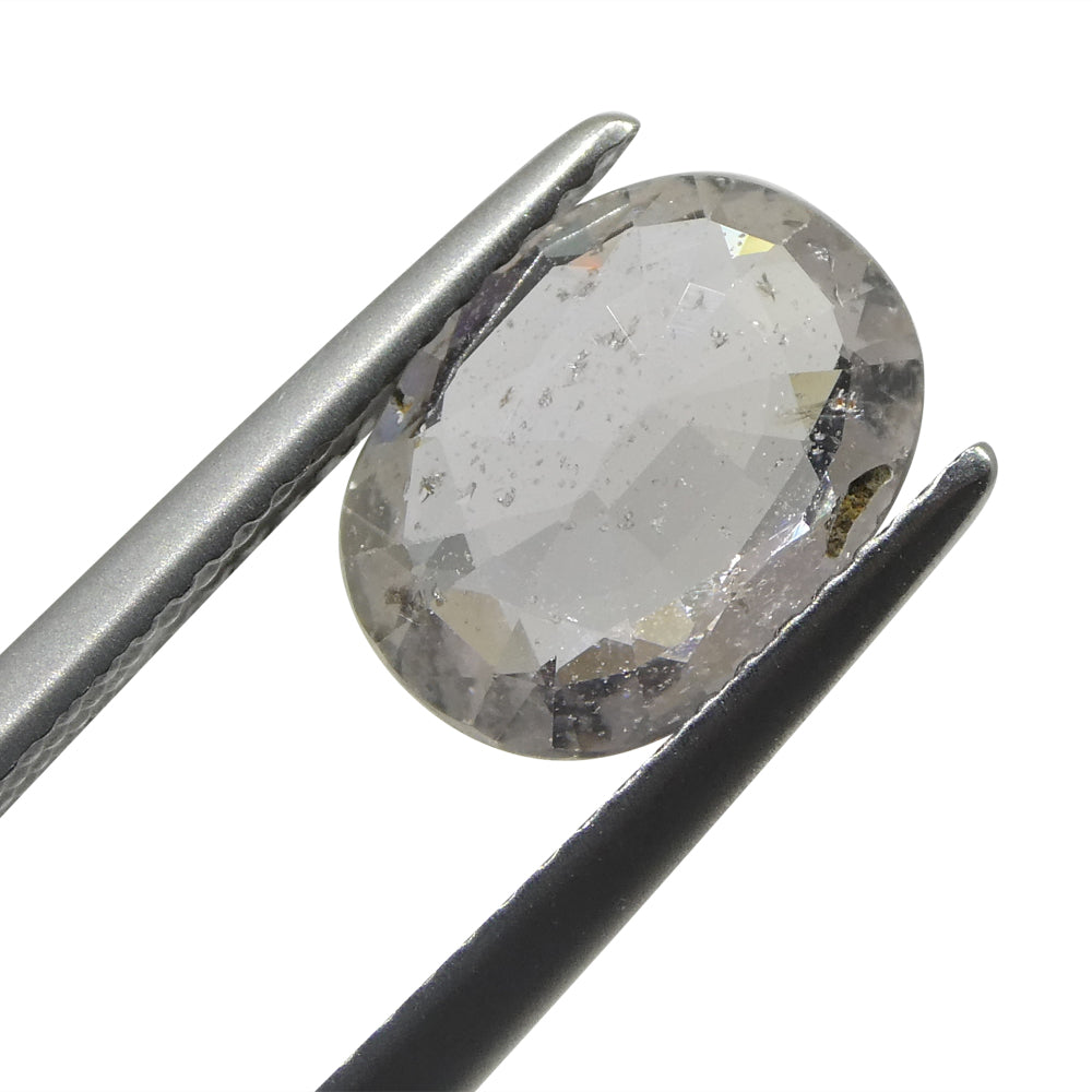 2.58ct Oval Grey Sapphire from Umba, Tanzania - Unheated Natural Gemstone by SkyJems Canadian Gem Experts
