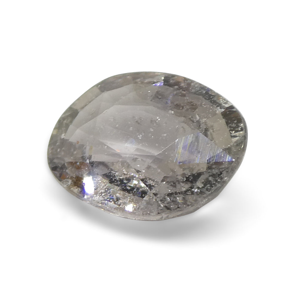 2.58ct Oval Grey Sapphire from Umba, Tanzania - Unheated Natural Gem by SkyJems Canadian Gemstone Experts