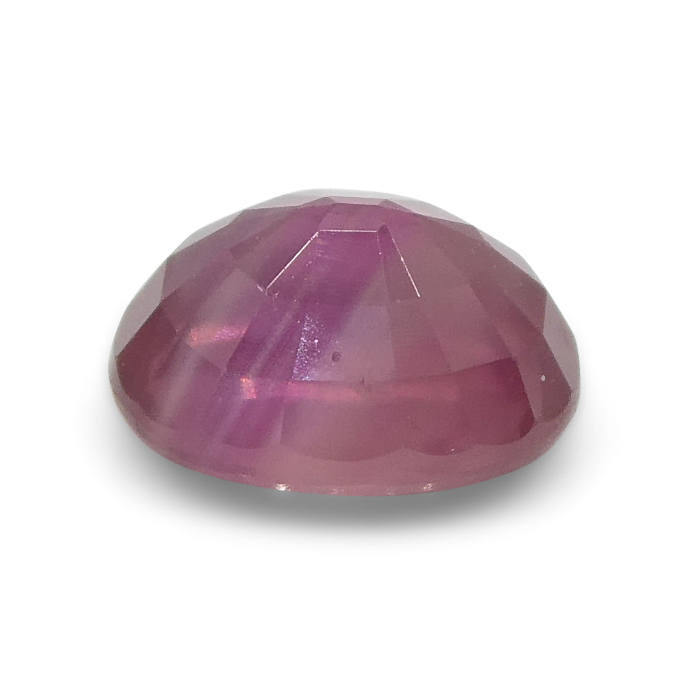 1.29ct Oval Opalescent Reddish-Pink Sapphire from Umba, Tanzania - Skyjems Wholesale Gemstones