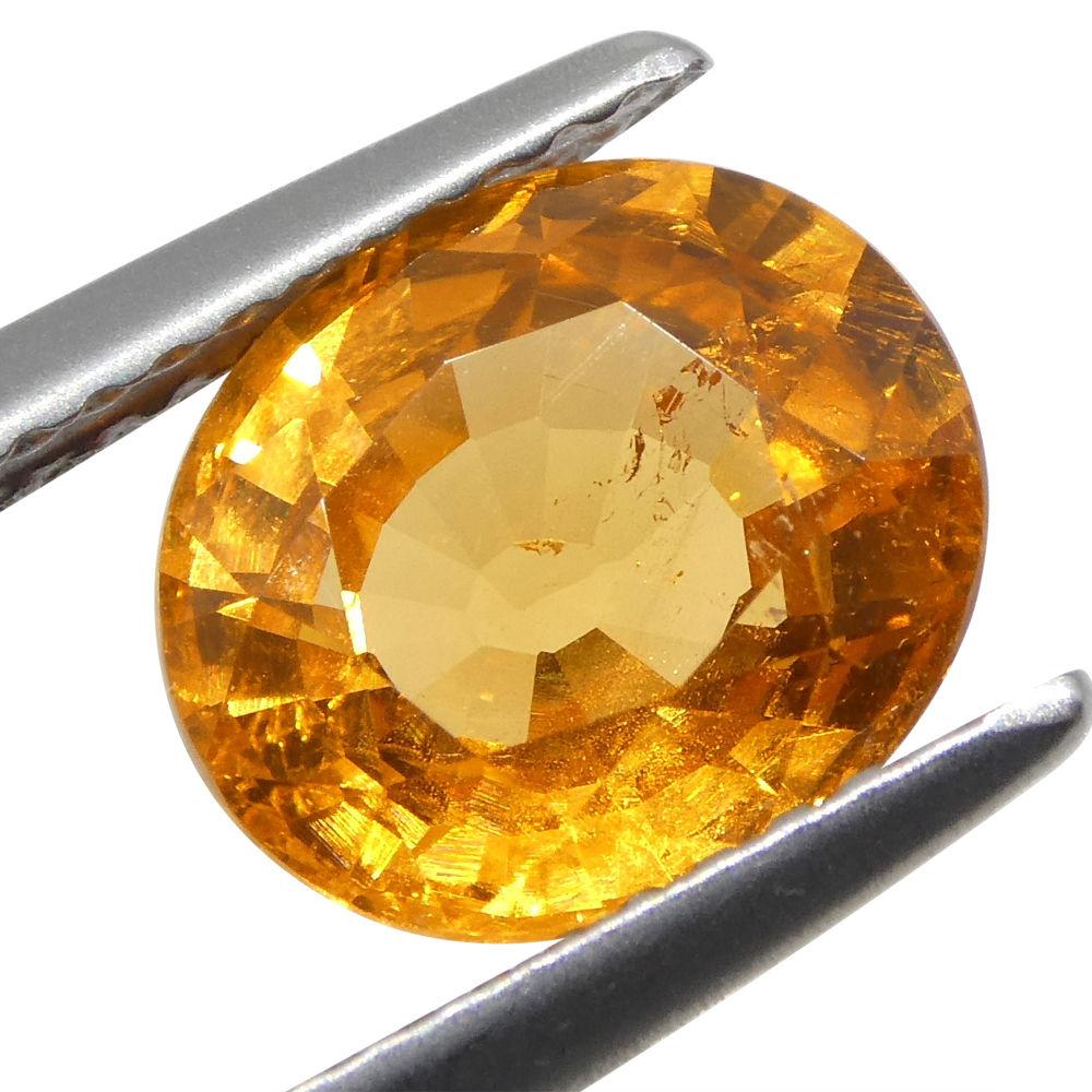 3.09 ct Oval Vivid Fanta Orange Spessartite/Spessartine Garnet - Skyjems Wholesale Gemstones
