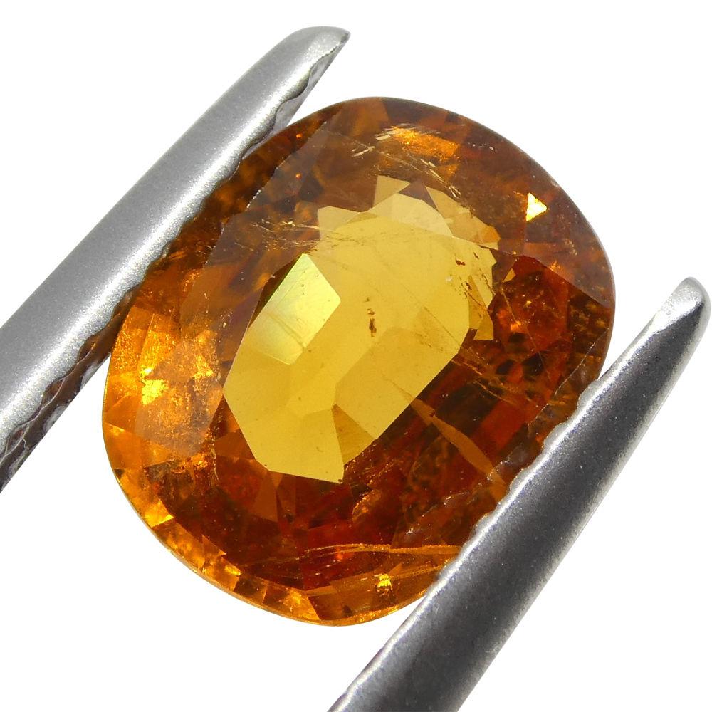 1.85 ct Cushion Vivid Fanta Orange Spessartite/Spessartine Garnet - Skyjems Wholesale Gemstones