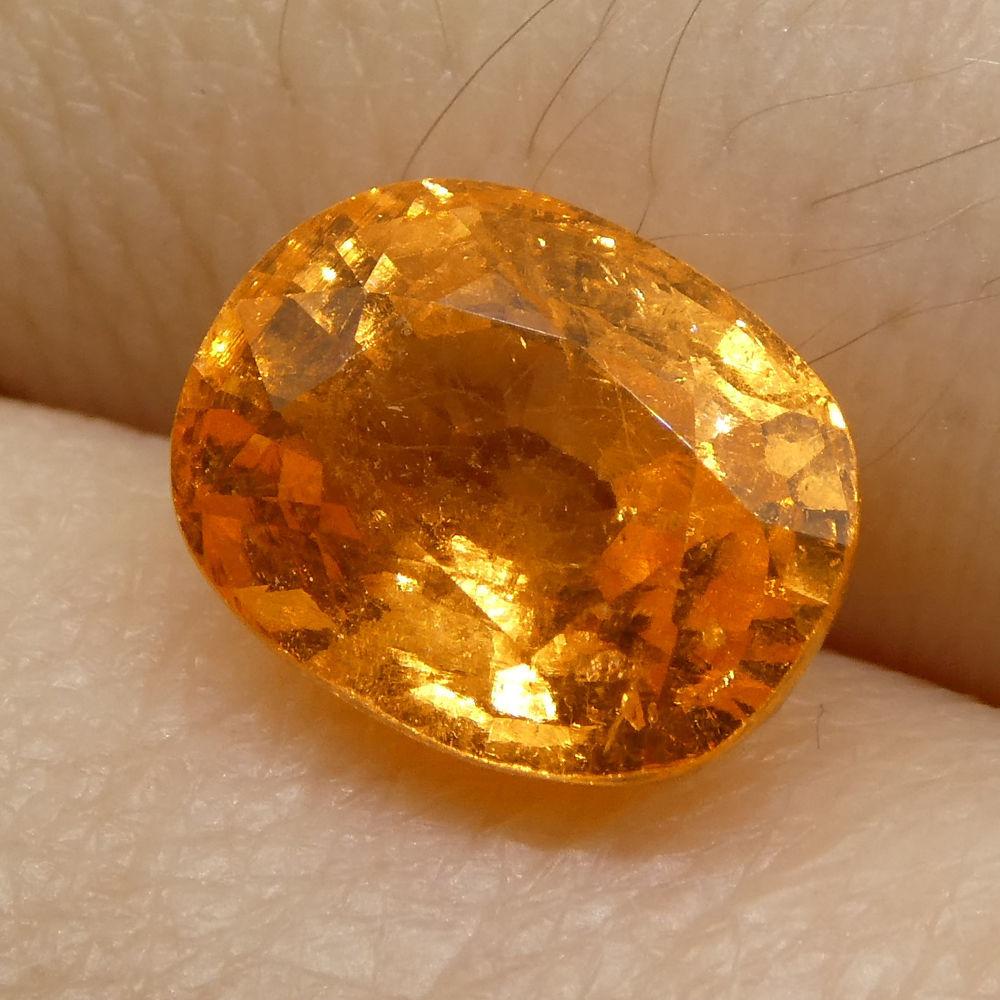 3.26 ct Oval Fanta Orange Spessartite/Spessartine Garnet - Skyjems Wholesale Gemstones