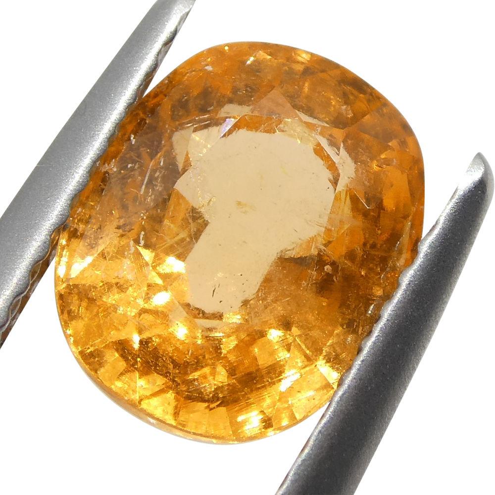 3.26 ct Oval Fanta Orange Spessartite/Spessartine Garnet - Skyjems Wholesale Gemstones