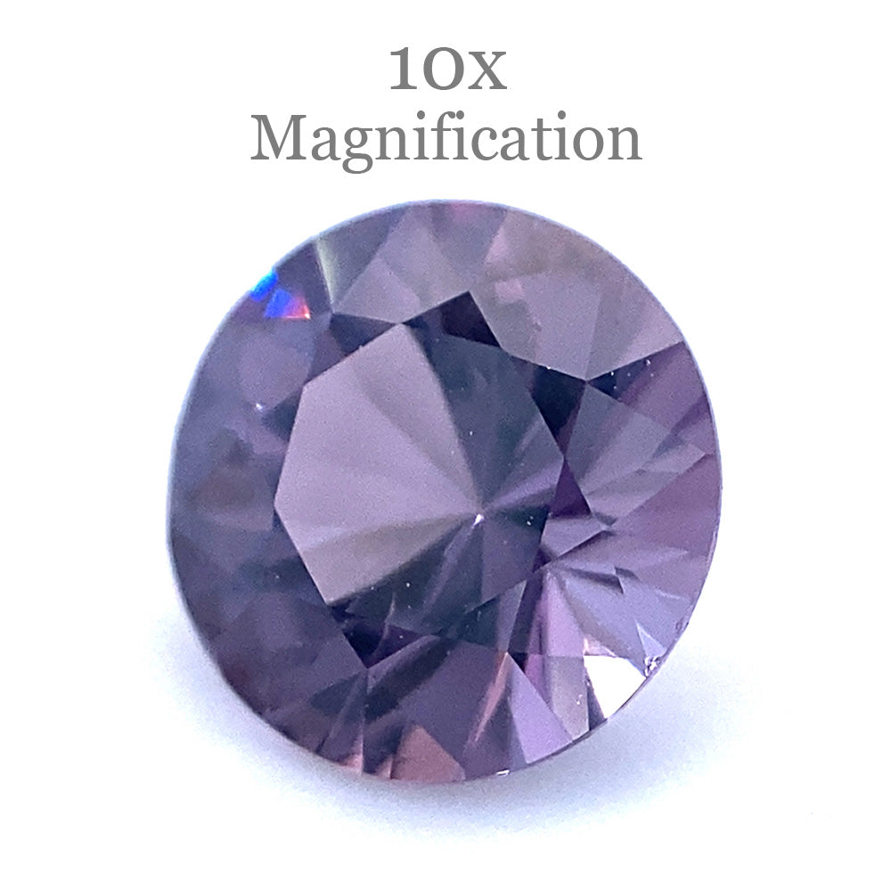 0.92ct Violet Round Spinel from Tanzania, Mixed Cut Gemstone by SkyJems Canadian Fine Jewellery