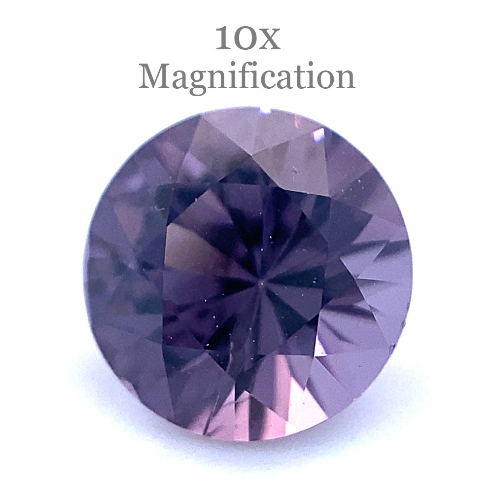 0.92ct Violet Round Spinel from Tanzania, Mixed Cut Gemstone by SkyJems Canadian Fine Jewellery