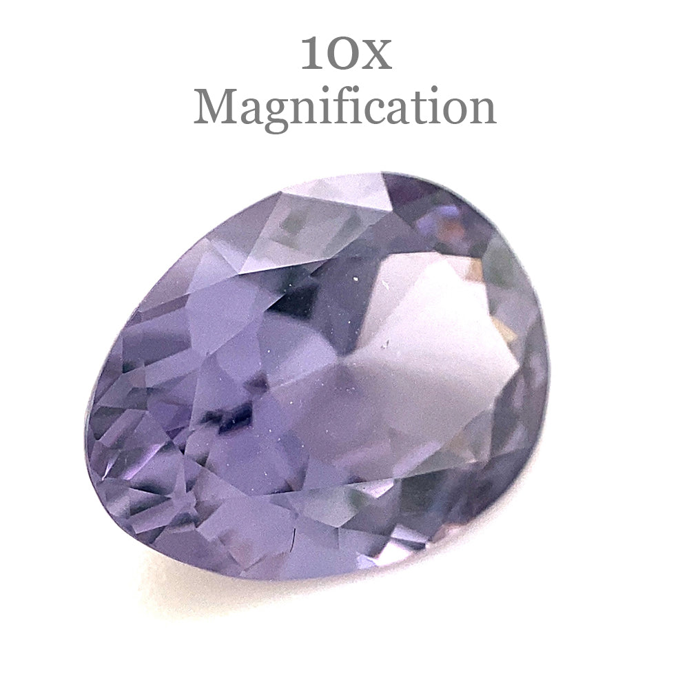 2.64ct Bluish Purple Pear Spinel from Sri Lanka, unheated natural gemstone by SkyJems Canadian gem specialists