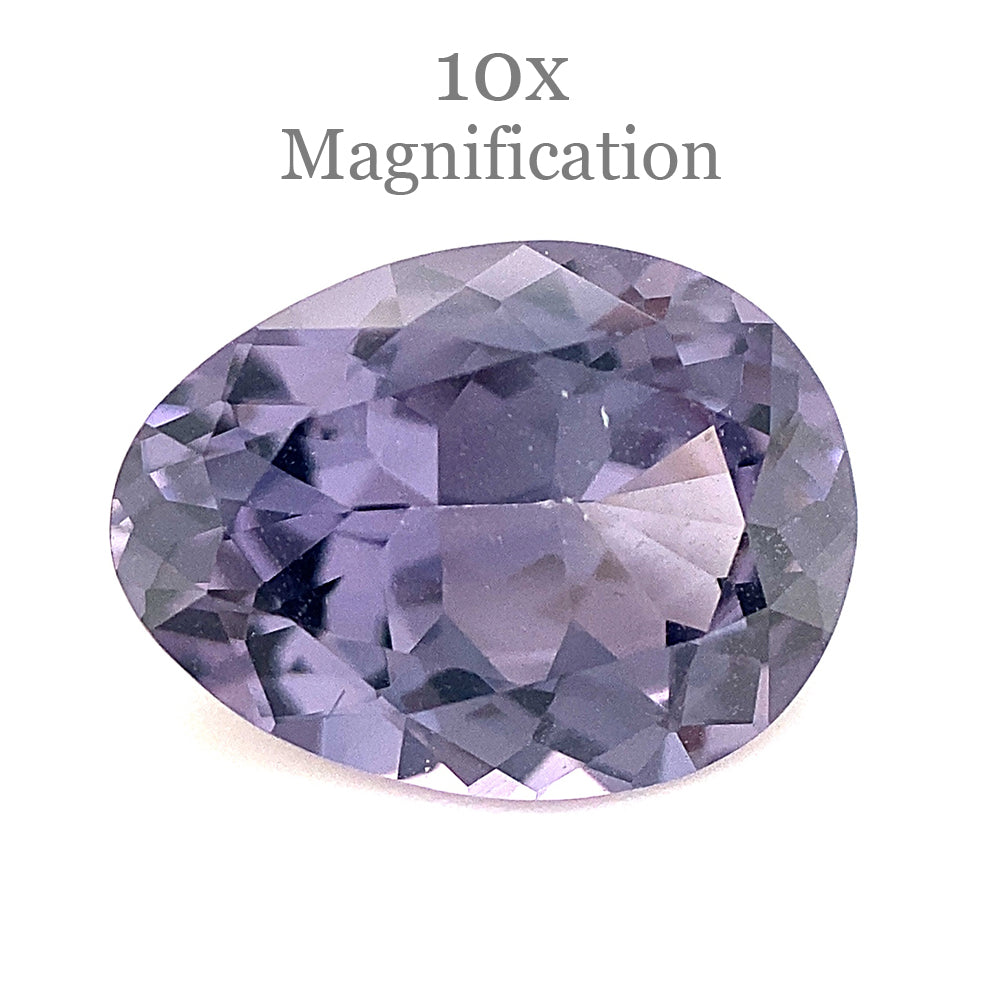 2.64ct Bluish Purple Pear Spinel from Sri Lanka, unheated natural gemstone by SkyJems Canadian gem experts