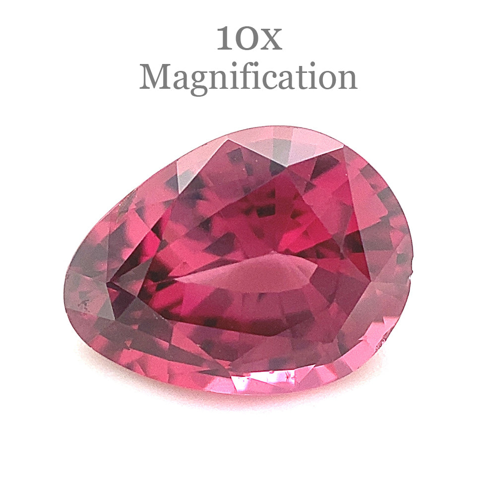 1.94ct Pear Pink Spinel from Sri Lanka, unheated natural gemstone by SkyJems, elegant slightly purplish pink step-cut gem