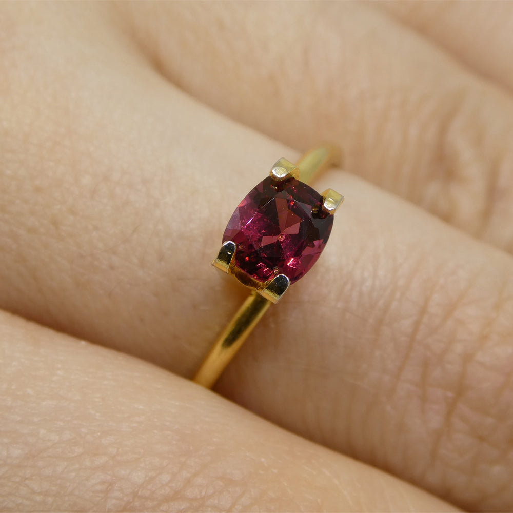 0.78ct Slightly Purple Red Cushion Spinel from Sri Lanka, premium gemstone by SkyJems Canadian gem specialists