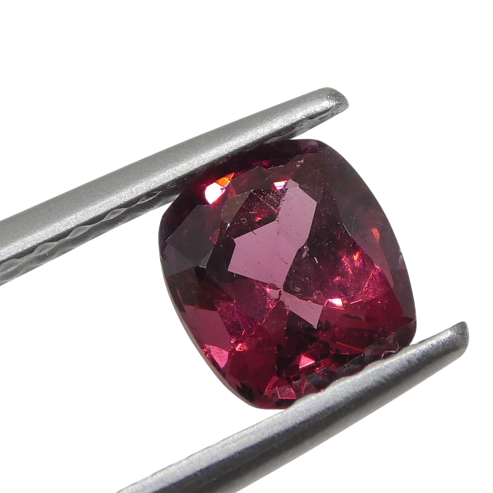0.78ct Slightly Purple Red Cushion Spinel from Sri Lanka, premium gemstone by SkyJems Canadian gem specialists