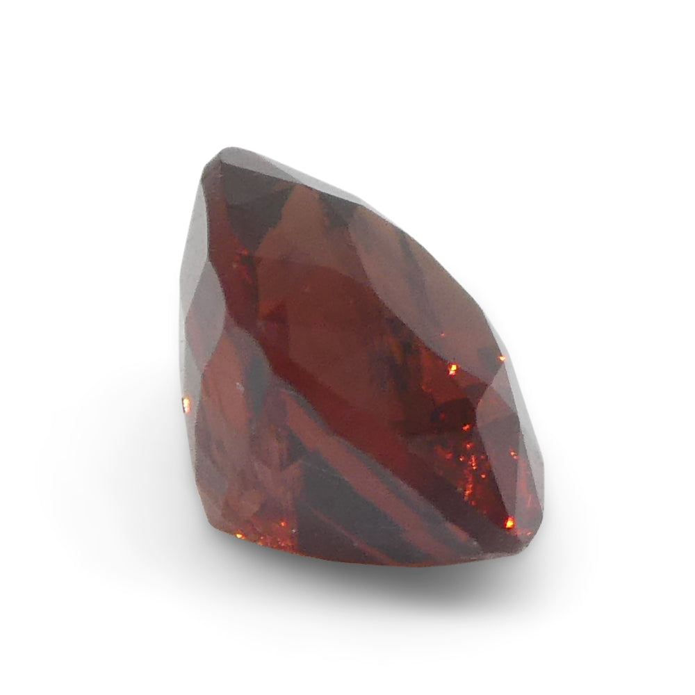 0.9ct Cushion Red Spinel from Sri Lanka, vibrant orange-red gem by SkyJems, Canadian coloured gemstone specialists since 1967
