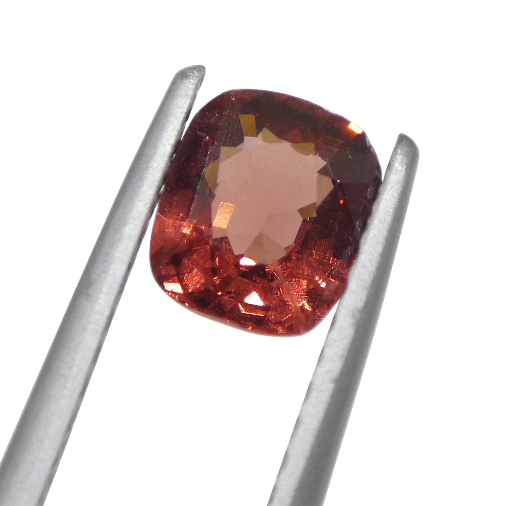 0.74ct Cushion Red Spinel from Sri Lanka, vibrant orange-red gem by SkyJems, premium Canadian colored gemstone specialists