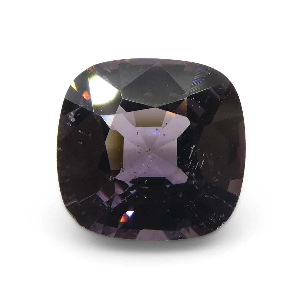 SkyJems 3.4ct Rectangular Cushion Purple Spinel from Burma - rare unheated gemstone with soft pinkish-purple hue