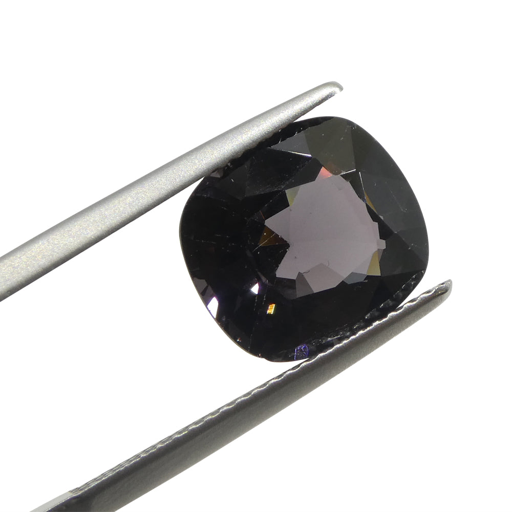 3.47ct Burmese Grey Spinel Rectangular Cushion Gemstone from SkyJems Canadian Fine Gem Specialists