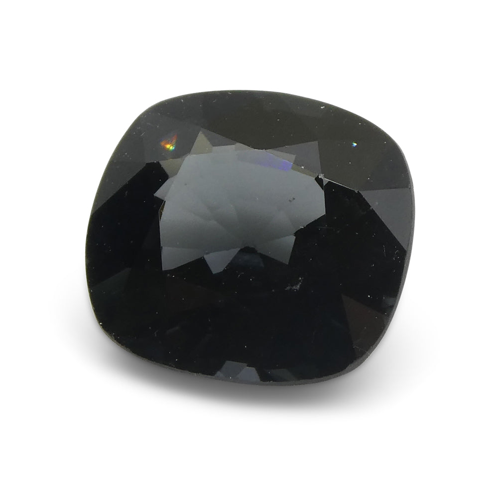 3.31ct Burmese Blue Spinel, Rectangular Cushion Cut | Grayish-Blue Gemstone by SkyJems Canadian Gem Experts