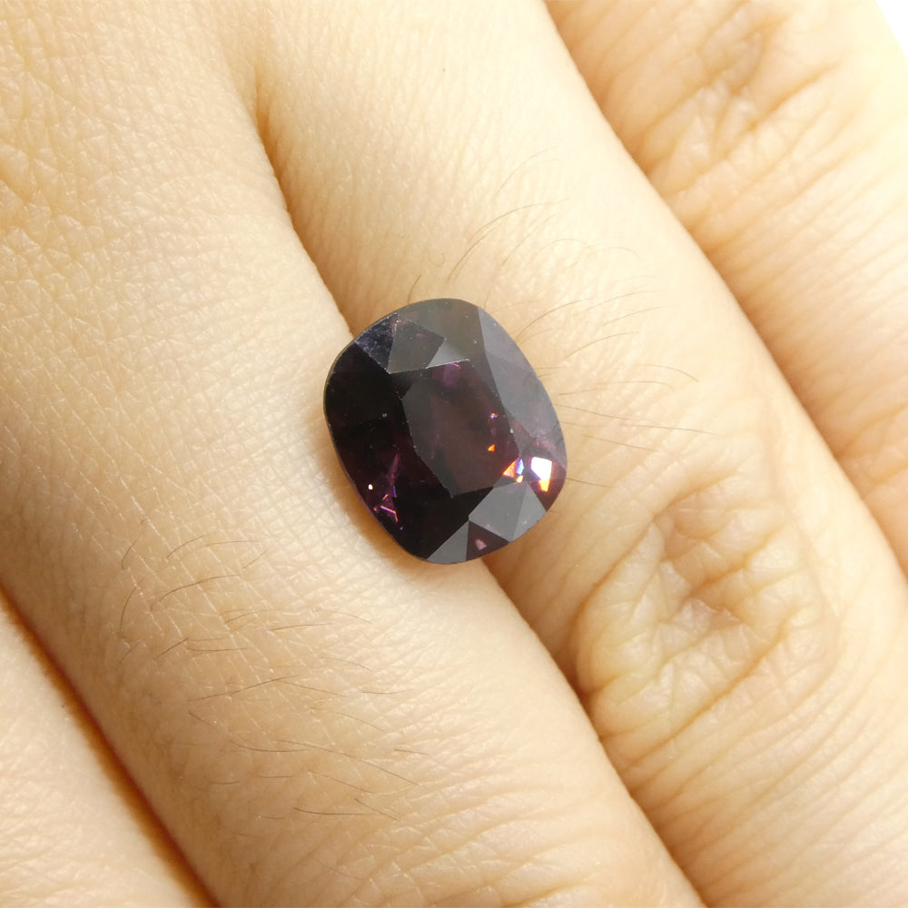 4.18ct Rectangular Cushion Purple Spinel from Burma - Skyjems Wholesale Gemstones
