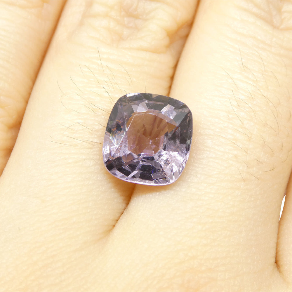 4.06ct Rectangular Cushion Purple Spinel from Burma - Skyjems Wholesale Gemstones