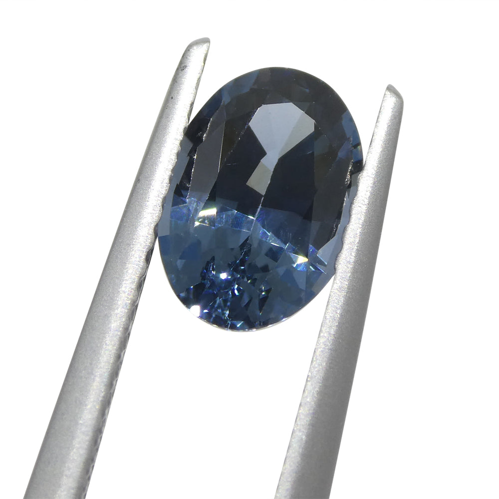 1.42ct Oval Blue Spinel from Burma, rare unheated gemstone by SkyJems, premium Canadian colored gem specialists since 1967