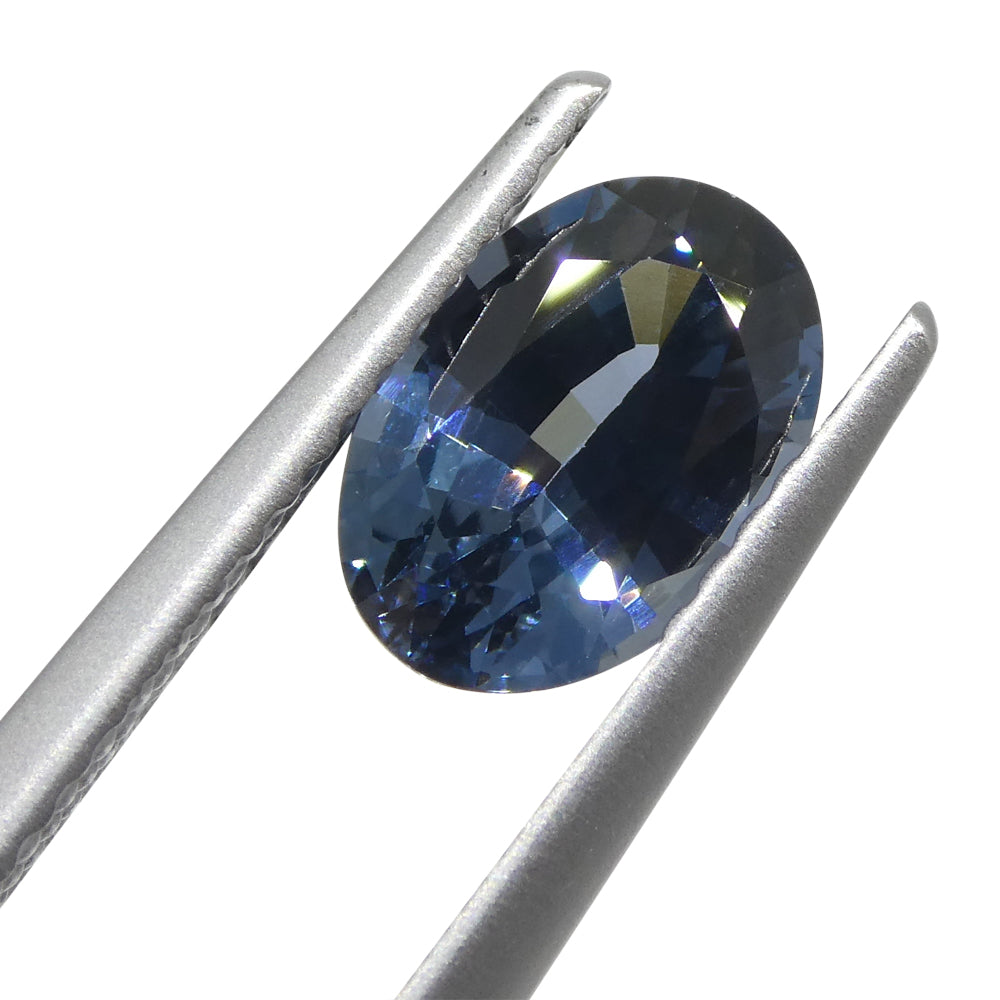 1.42ct Oval Blue Spinel from Burma, rare unheated gemstone by SkyJems, premium Canadian colored gem specialists since 1967