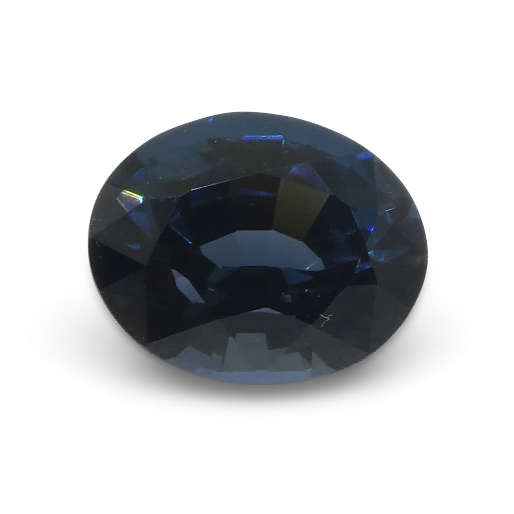 1.25ct Burmese Blue Spinel Oval Gemstone | Rare Unheated Blue Step Cut from SkyJems Canadian Gem Experts