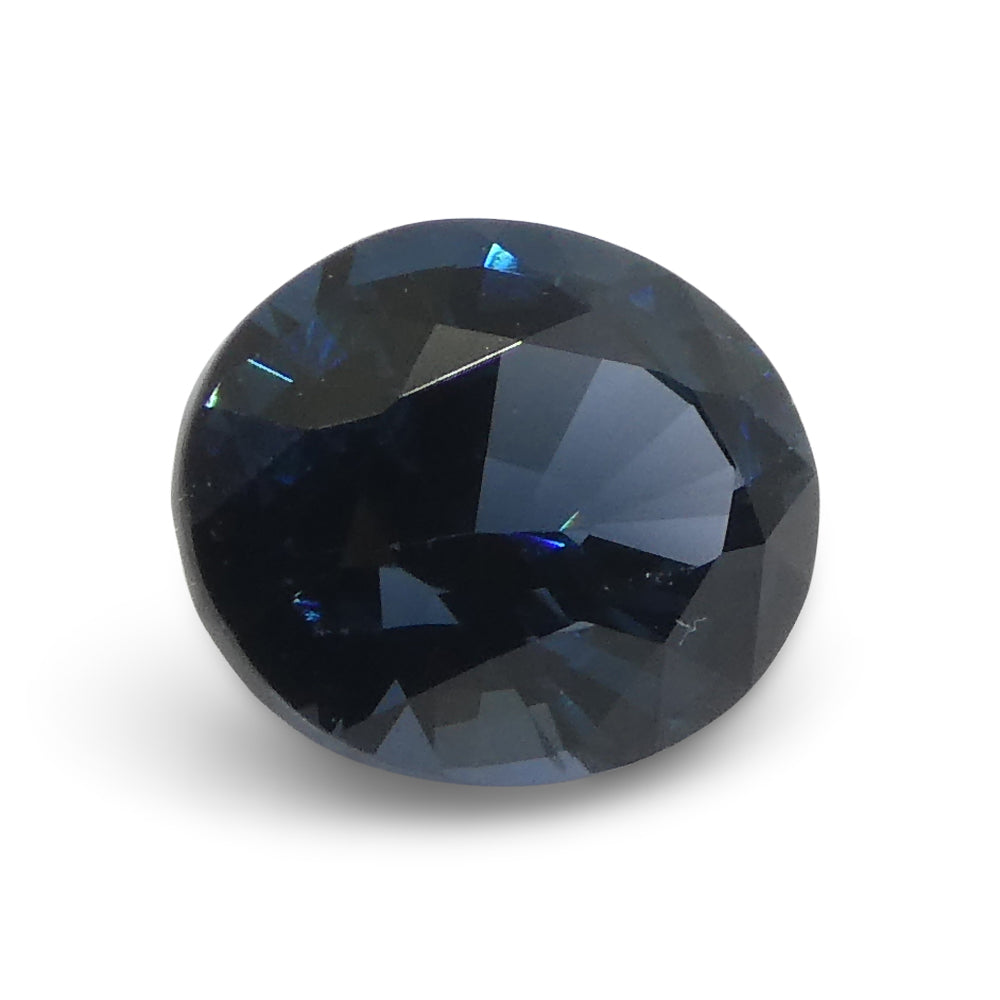 1.25ct Oval Blue Spinel from Burma, Very Slightly Greenish Blue, unheated gemstone by SkyJems Canadian gem specialists