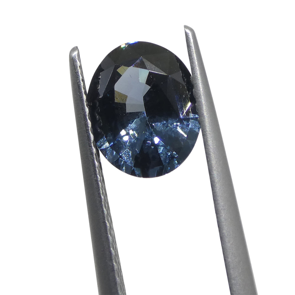 1.8ct Oval Blue Spinel from Burma, premium unheated gemstone by SkyJems, rare Myanmar gem with exceptional color and clarity
