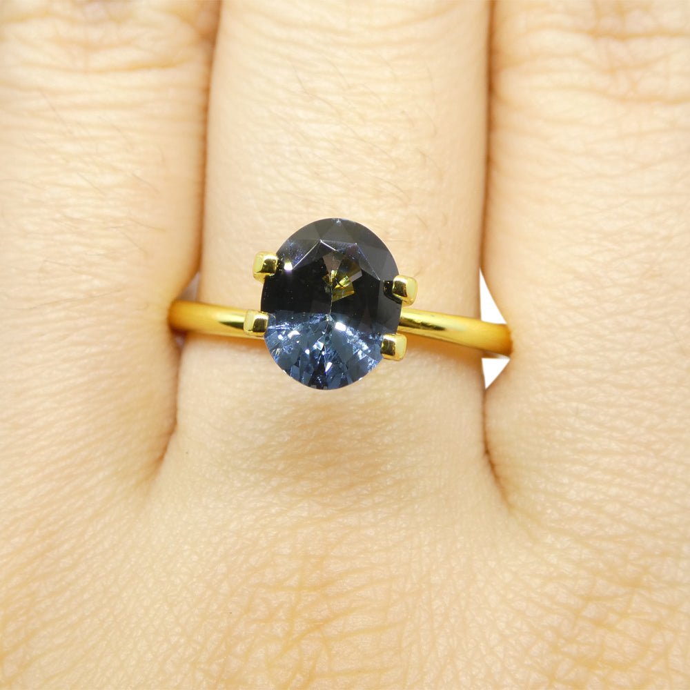 1.8ct Oval Blue Spinel from Burma, premium unheated gemstone by SkyJems, rare Myanmar gem with exceptional color and clarity