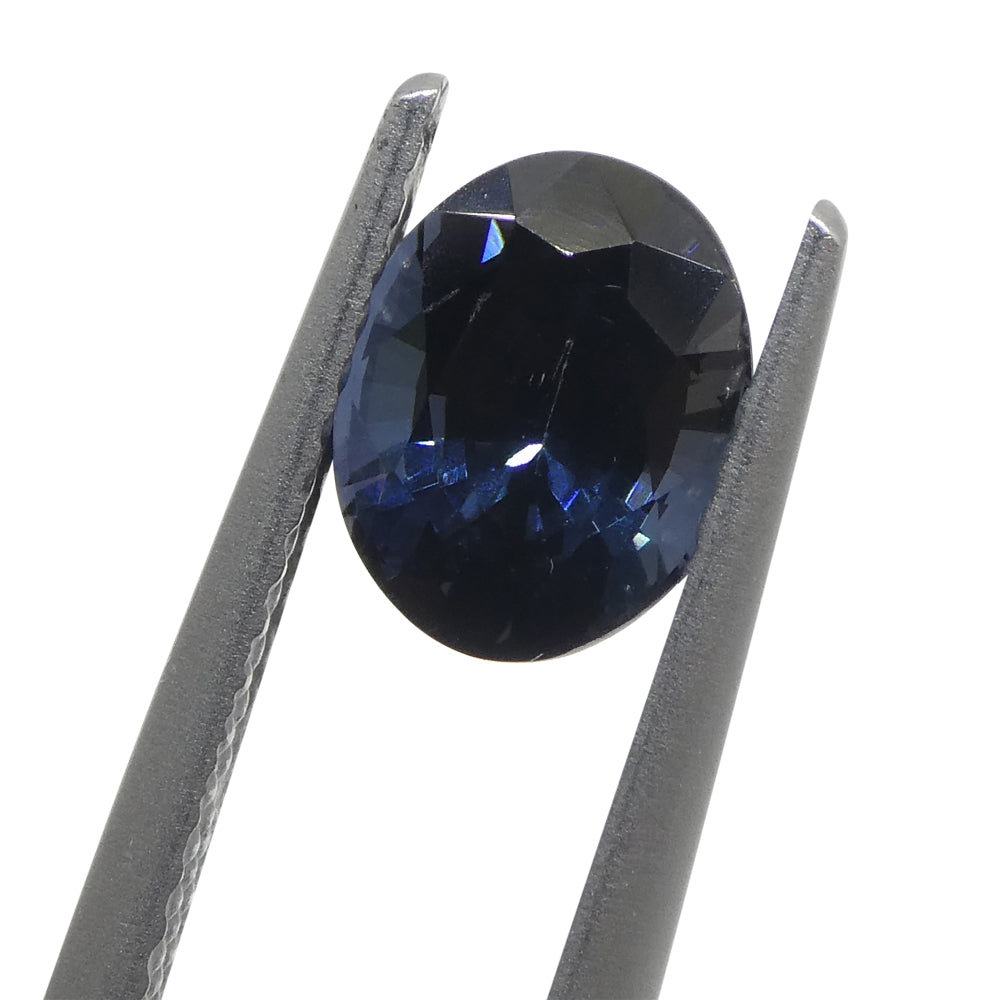 1.74ct Oval Blue Spinel from Burma, rare Myanmar gemstone, SkyJems premium quality step-cut blue gem collection